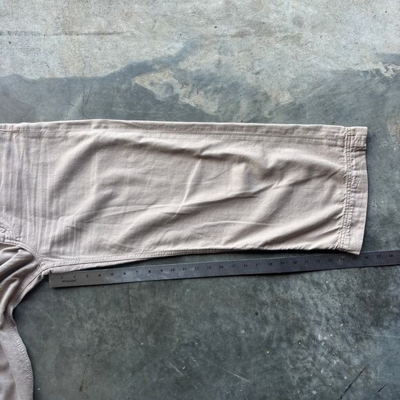 Etica Devon Wide Leg Jeans Women's 28 Beige High Rise Organic Cotton Denim Pants - Picture 9 of 10